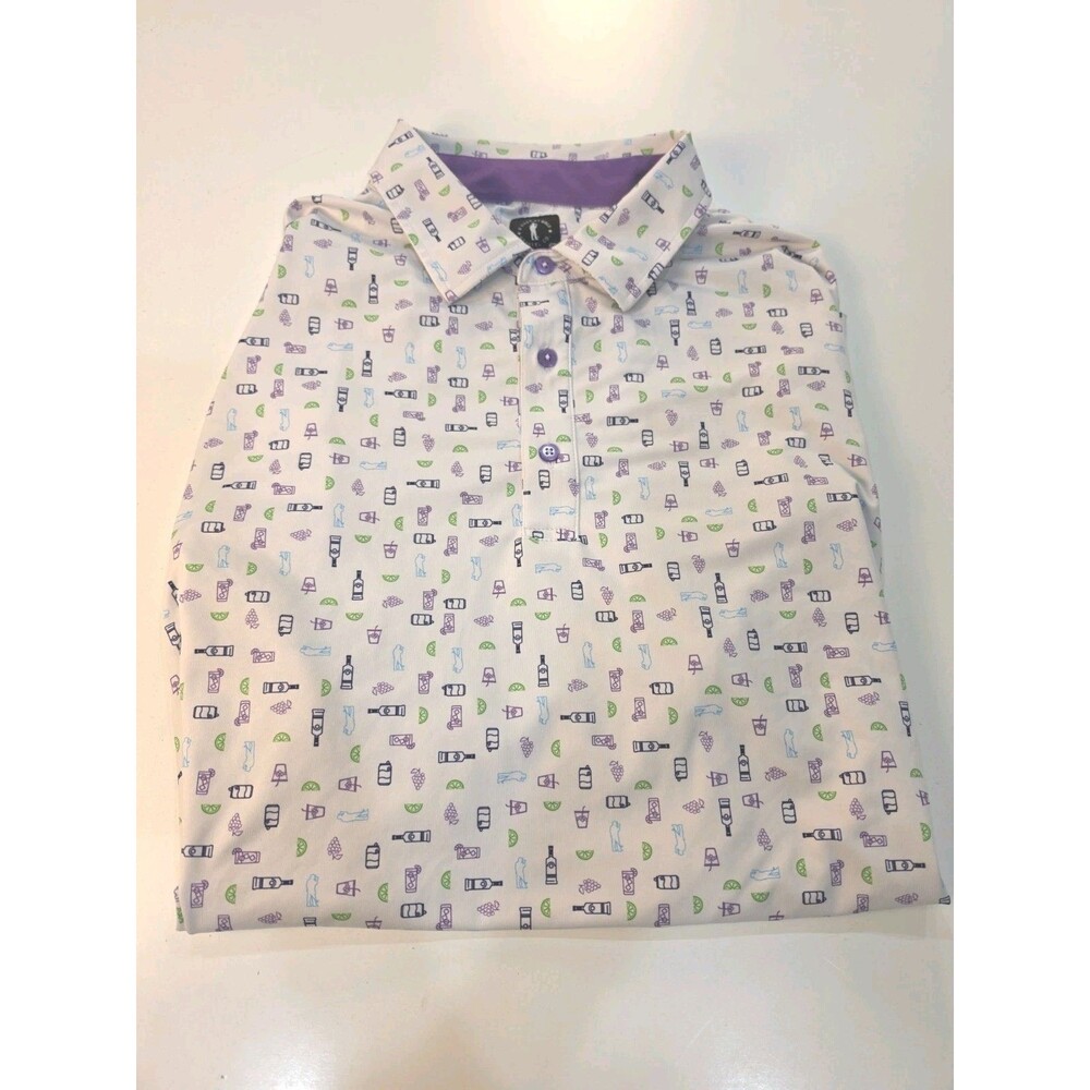 U Suck At Golf Men's High Performance Dry Fit Golf Polo Alcohol Transfusion 3XL